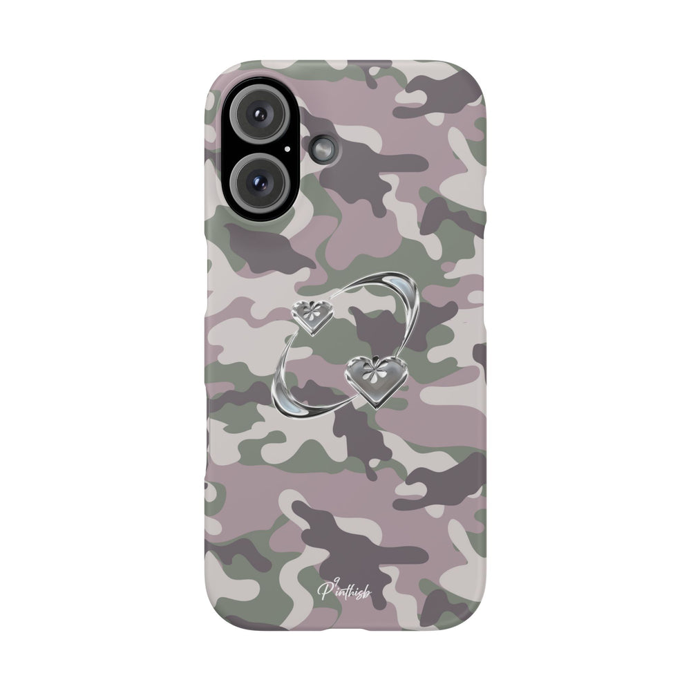 Camouflage Heart Snap Phone Case