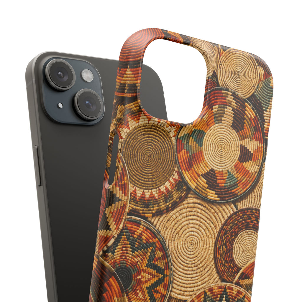 Bohemian Woven Basket Pattern Snap Case