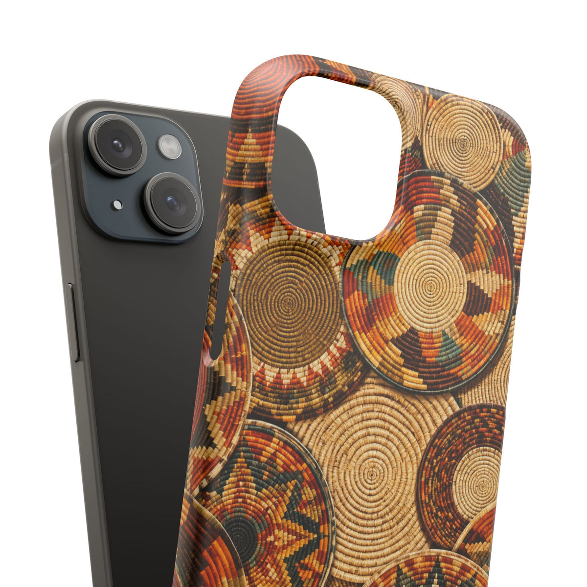 Bohemian Woven Basket Pattern Snap Case
