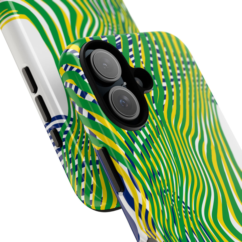 Abstract Green Wave Phone Case