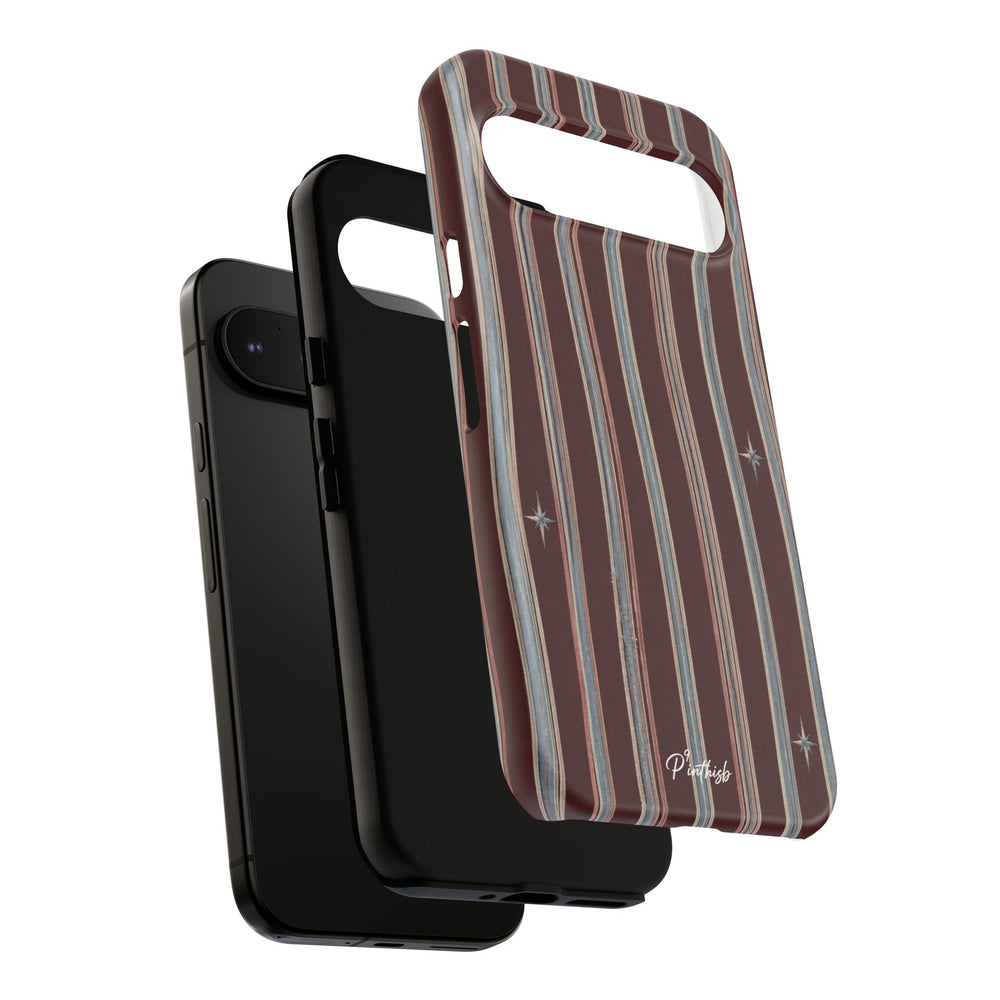 Retro Red & Cream with Star Accents Phone Case