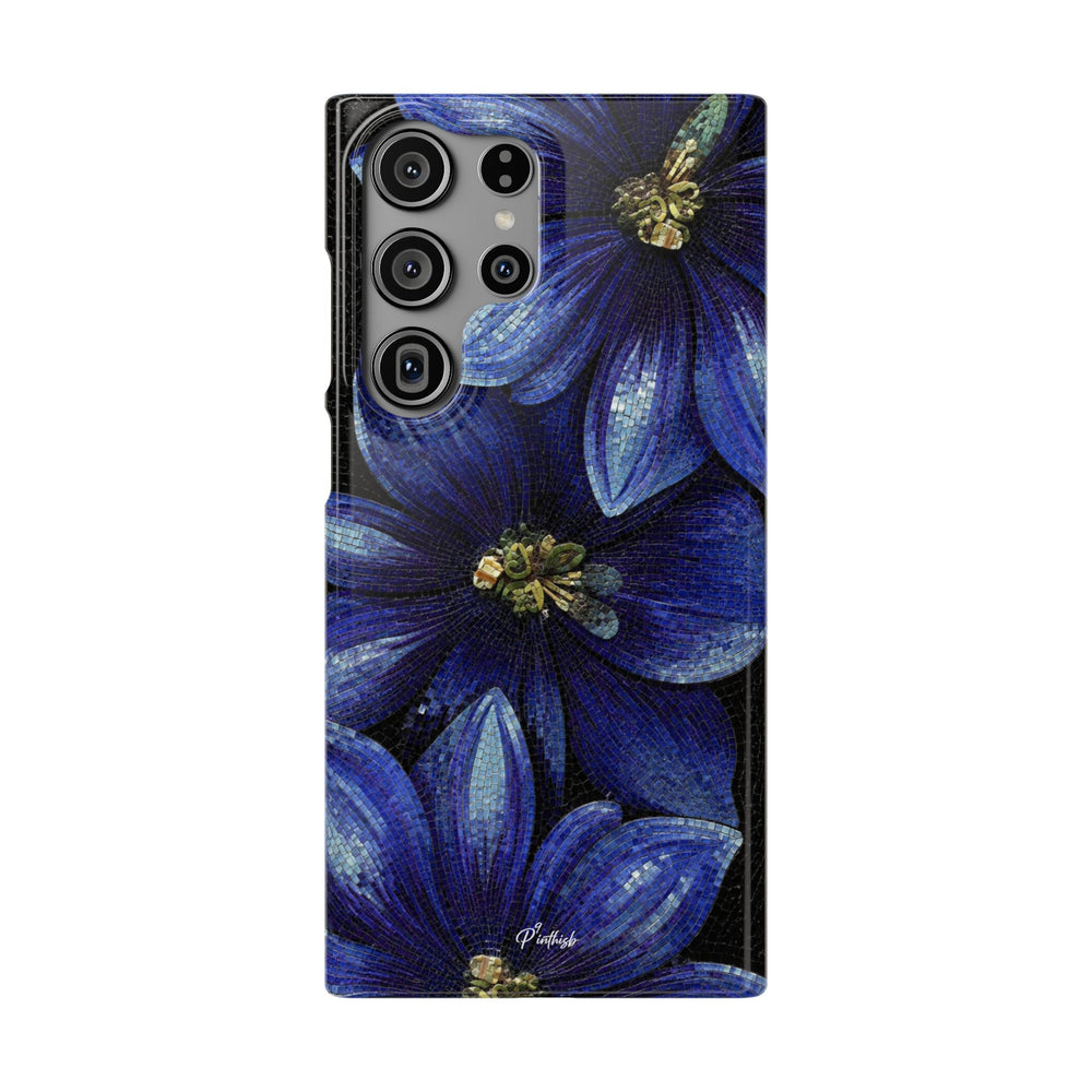 Blue Floral Snap Case