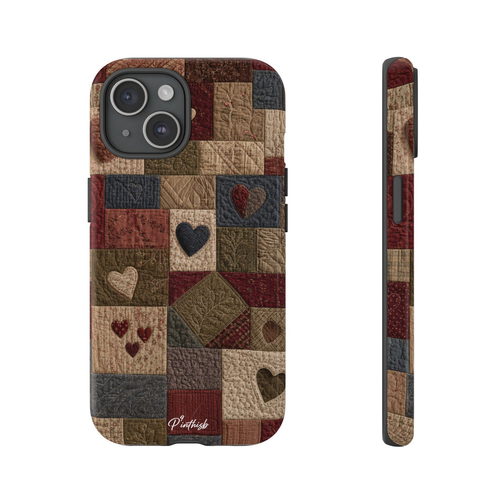 Patchwork Hearts Phone Case