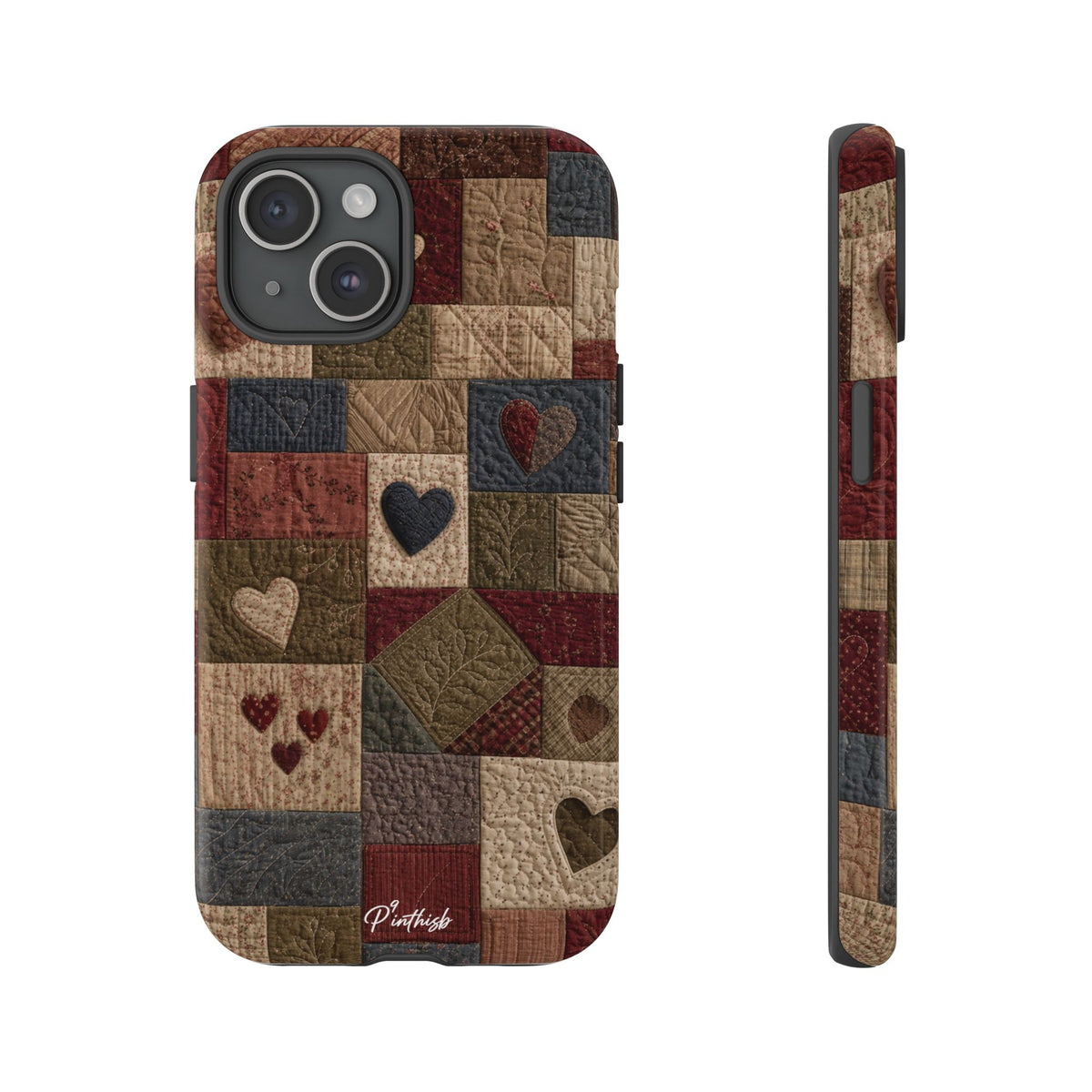 Patchwork Hearts Phone Case