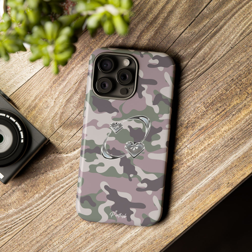 Camouflage Heart Tough Phone Case