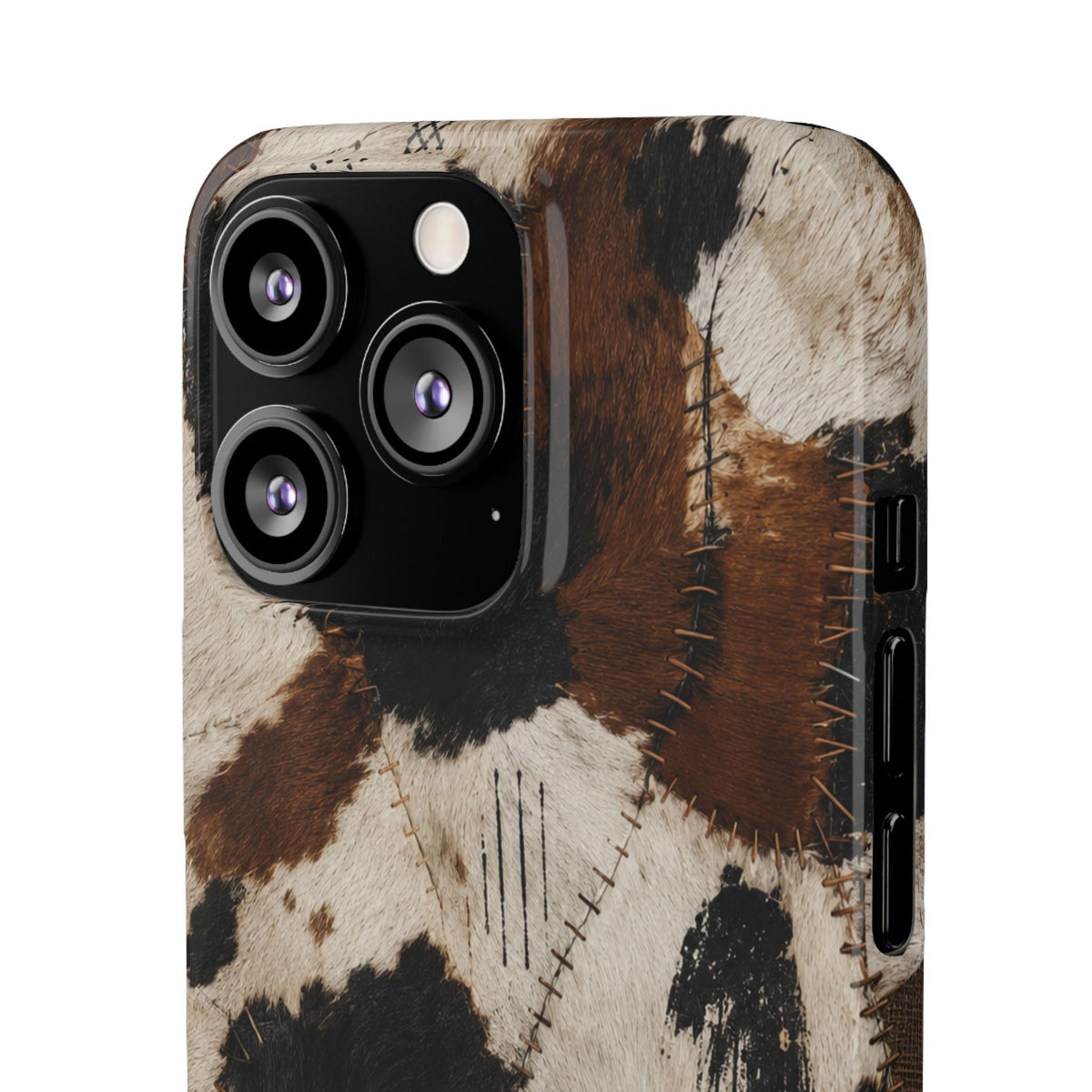 Brown & Black Animal Print Snap Case
