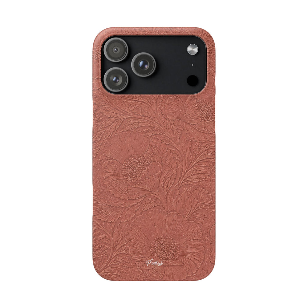 Embossed Floral Snap Case