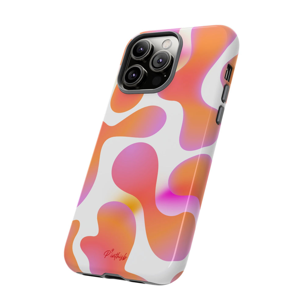 Abstract Orange Pink Camouflage Tough Phone Case