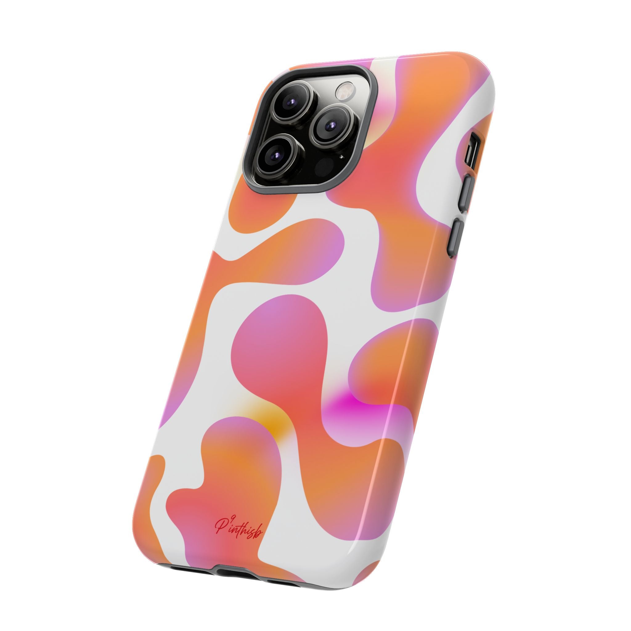 Abstract Orange Pink Camouflage Tough Phone Case