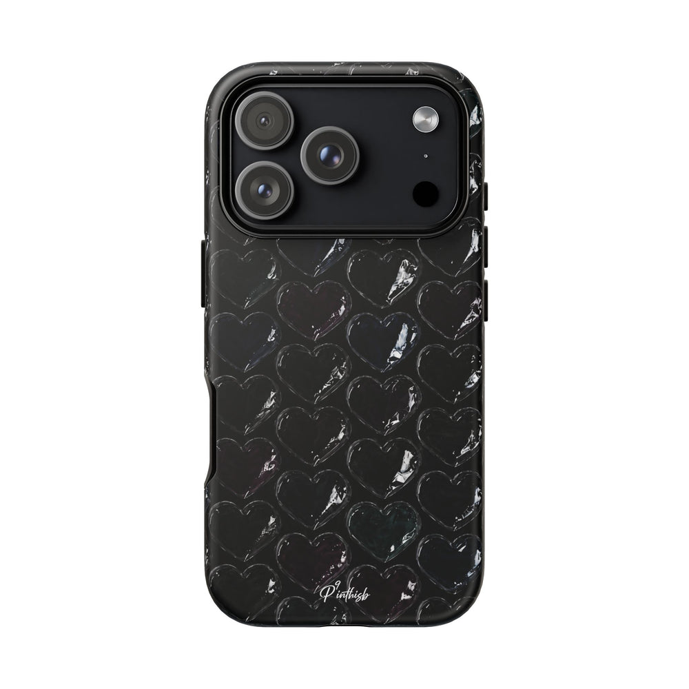 Black Pop Hearts Tough Case