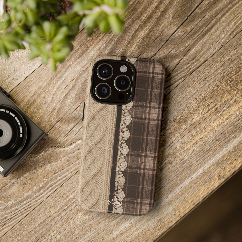 Cozy Plaid Knit Tough Phone Case