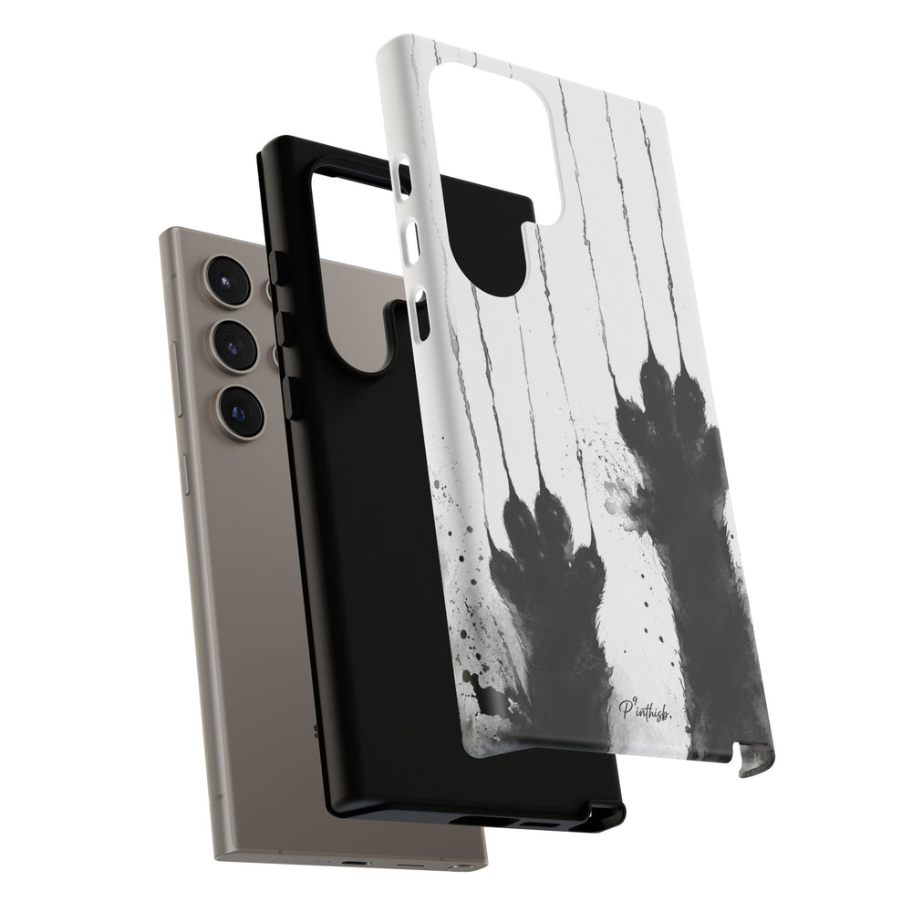 Black Ink Paw Print Tough Case
