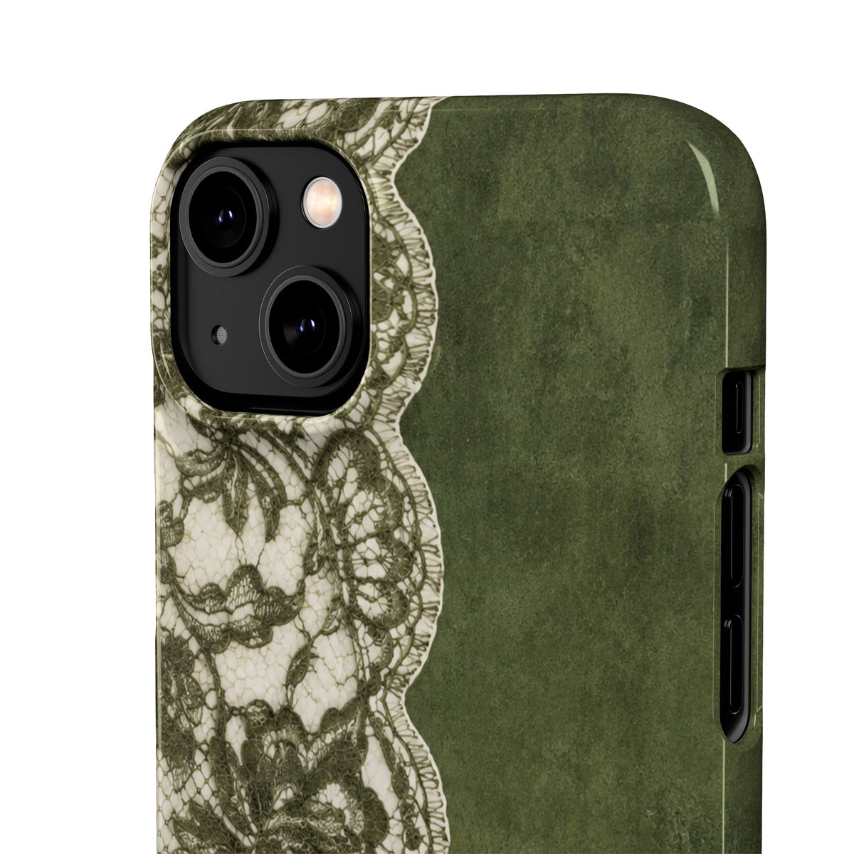Olive Lace Snap Case