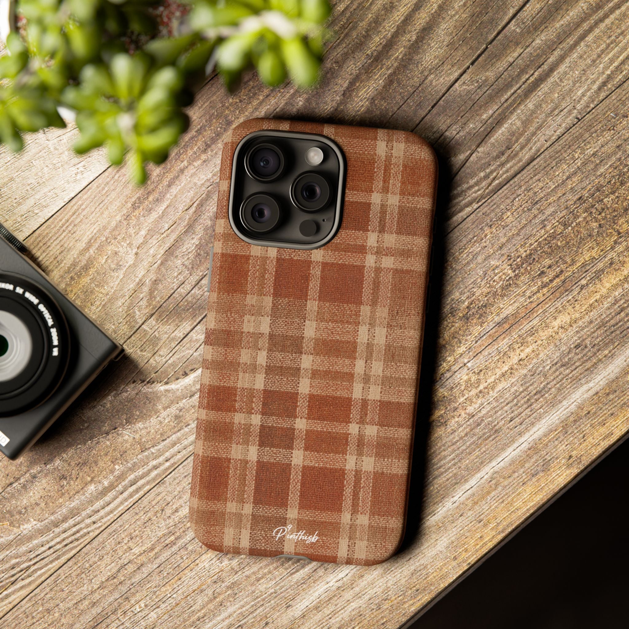 Rustic Brown Cozy Plaid Tough Case