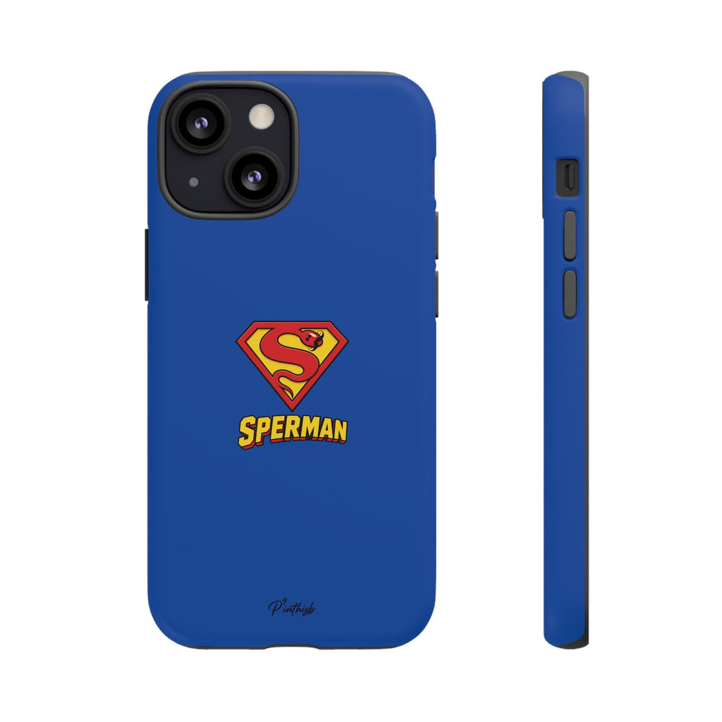 "SPERMAN" Parody Logo Tough Phone Case