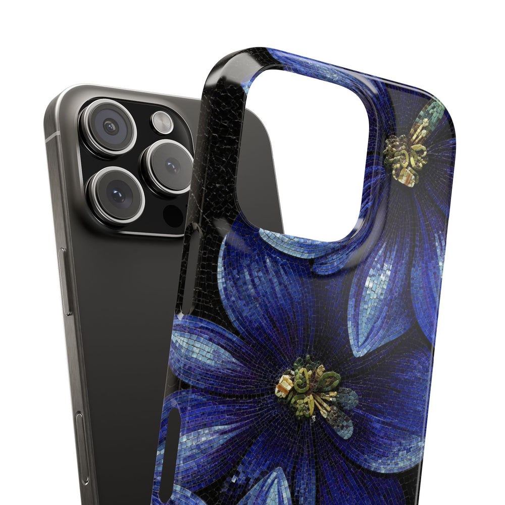 Blue Floral Snap Case