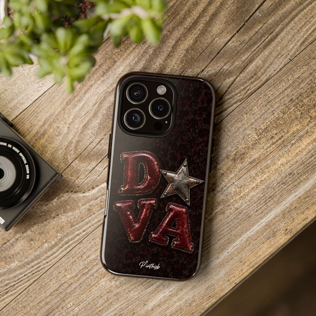 Geometric Blue Diamond Tough Phone Case