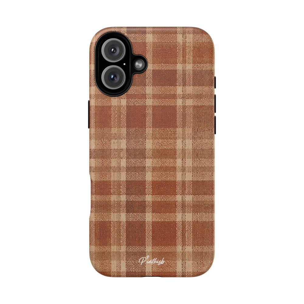 Rustic Brown Cozy Plaid Tough Case
