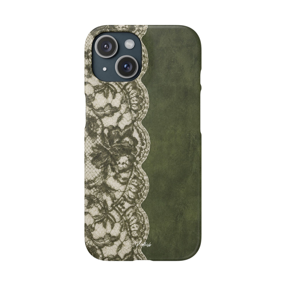 Olive Lace Snap Case
