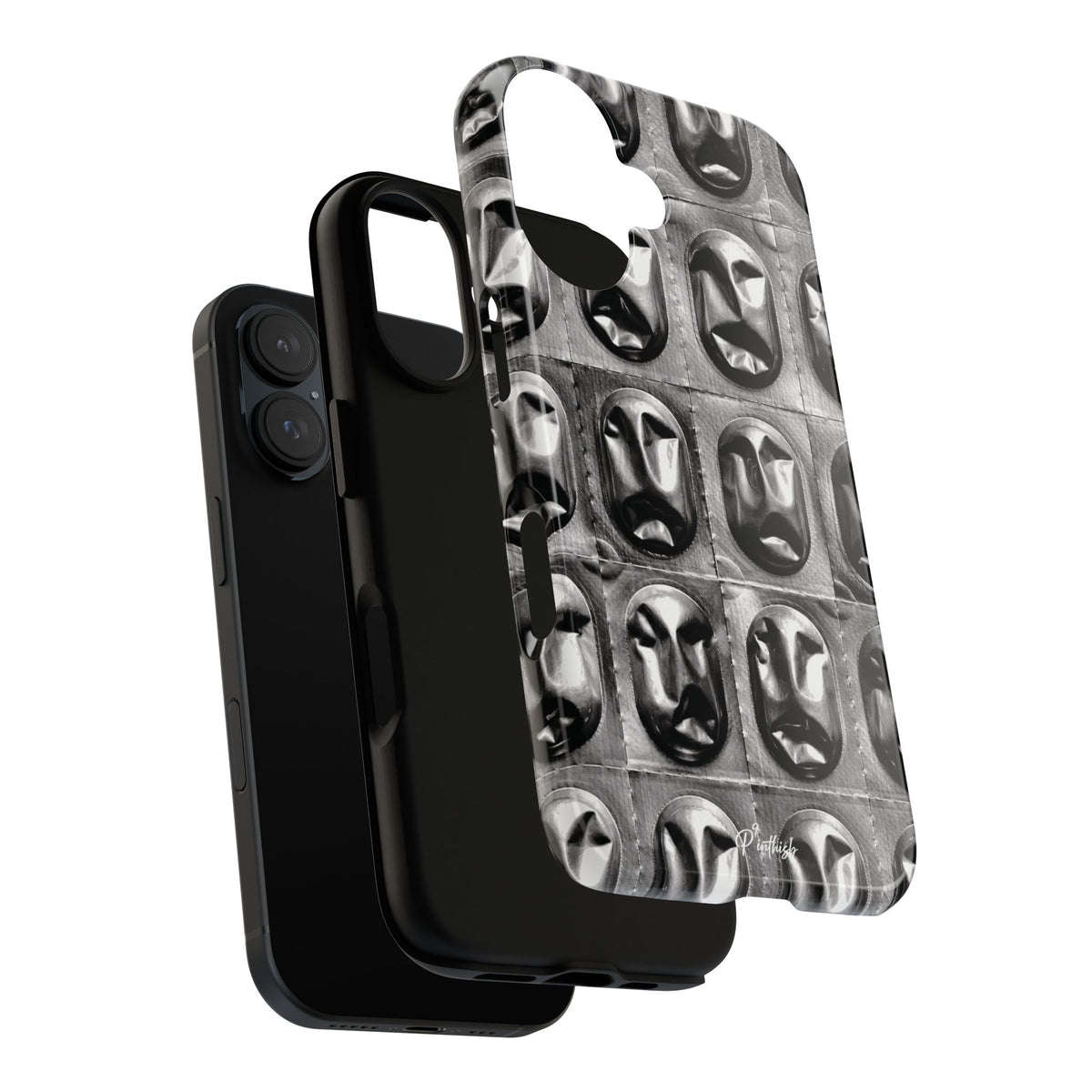 Metallic Mask Grid Tough Case
