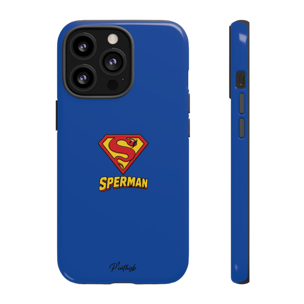 "SPERMAN" Parody Logo Tough Phone Case