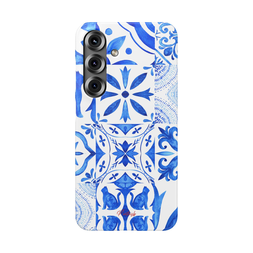 Blue Tile Pattern Snap Phone Case