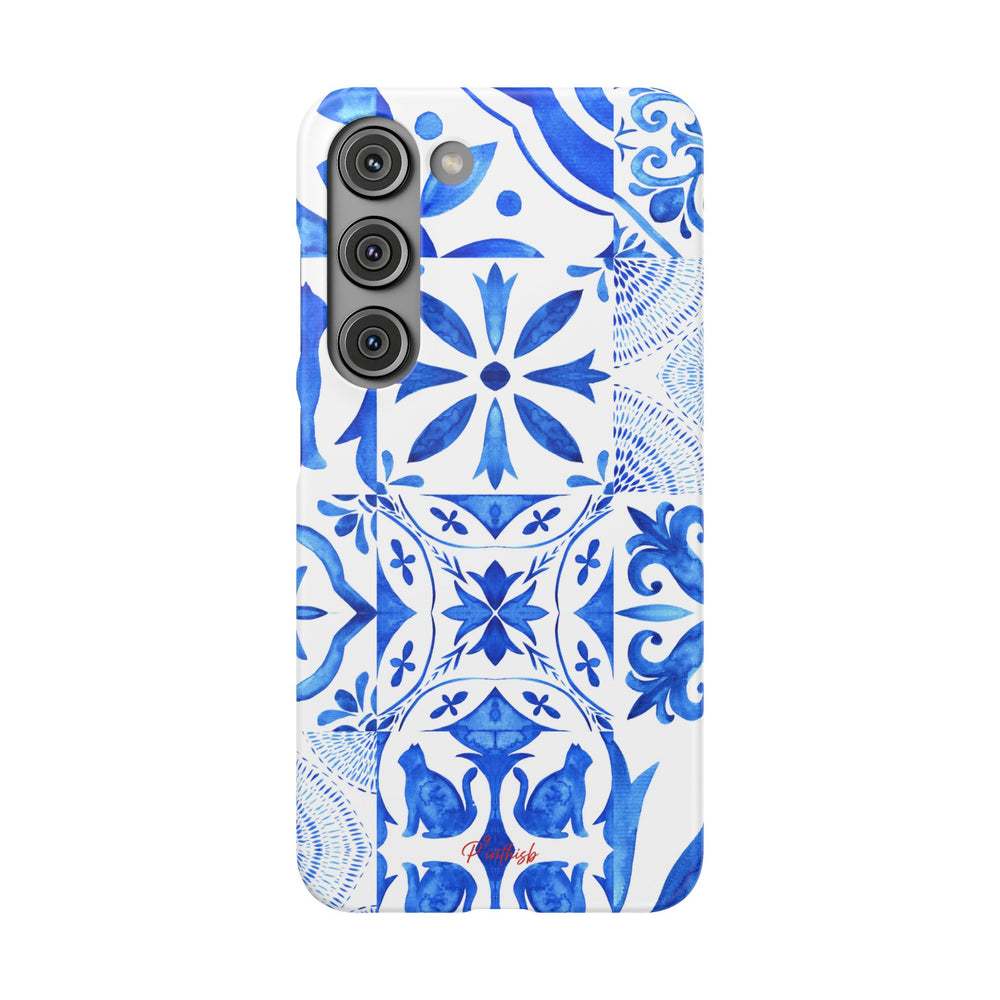 Blue Tile Pattern Snap Phone Case