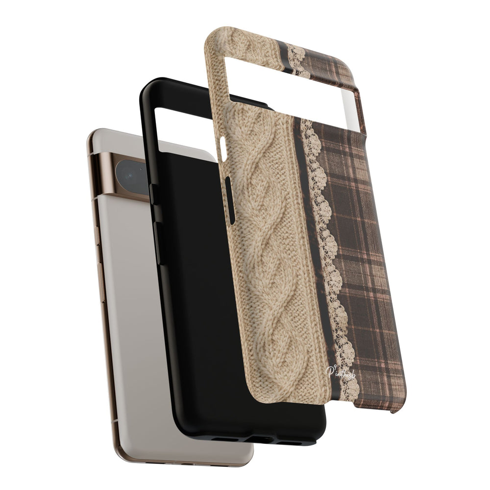 Cozy Plaid Knit Tough Phone Case