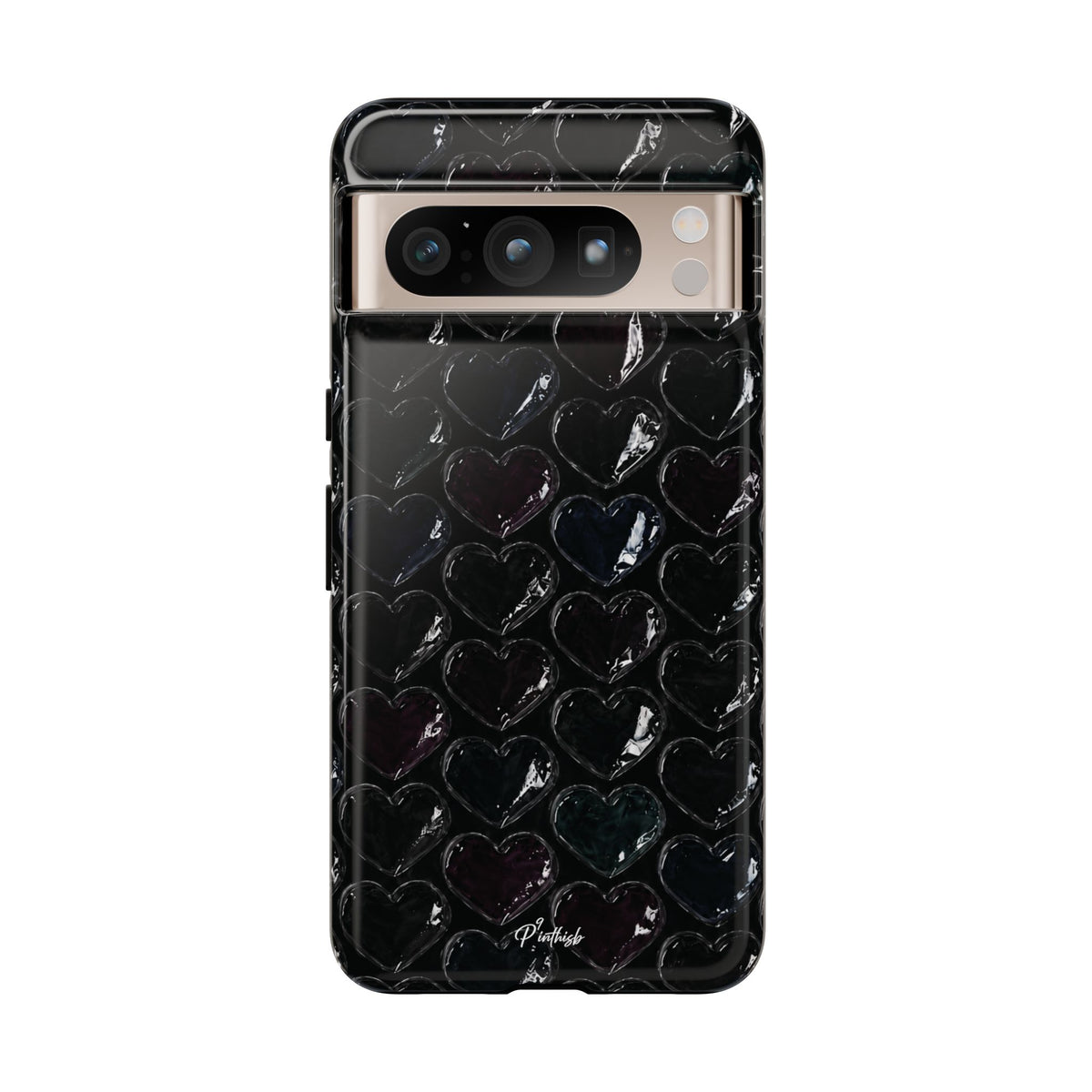 Black Pop Hearts Tough Case