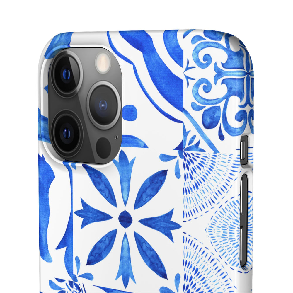 Blue Tile Pattern Snap Phone Case