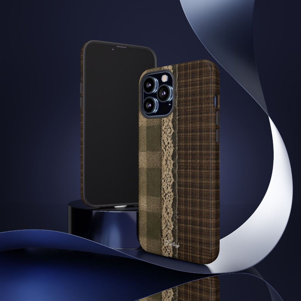 Plaid Lace Tough Phone Case