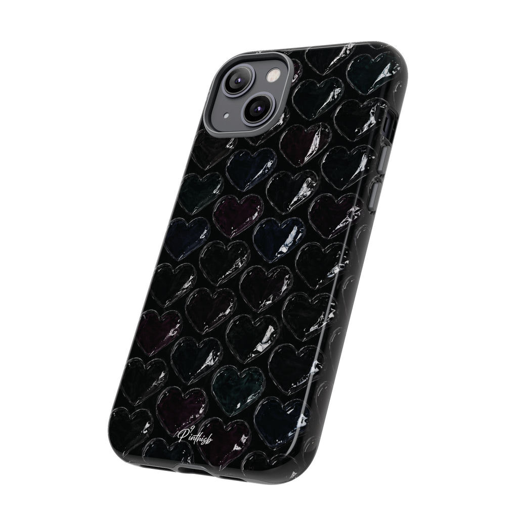 Black Pop Hearts Tough Case