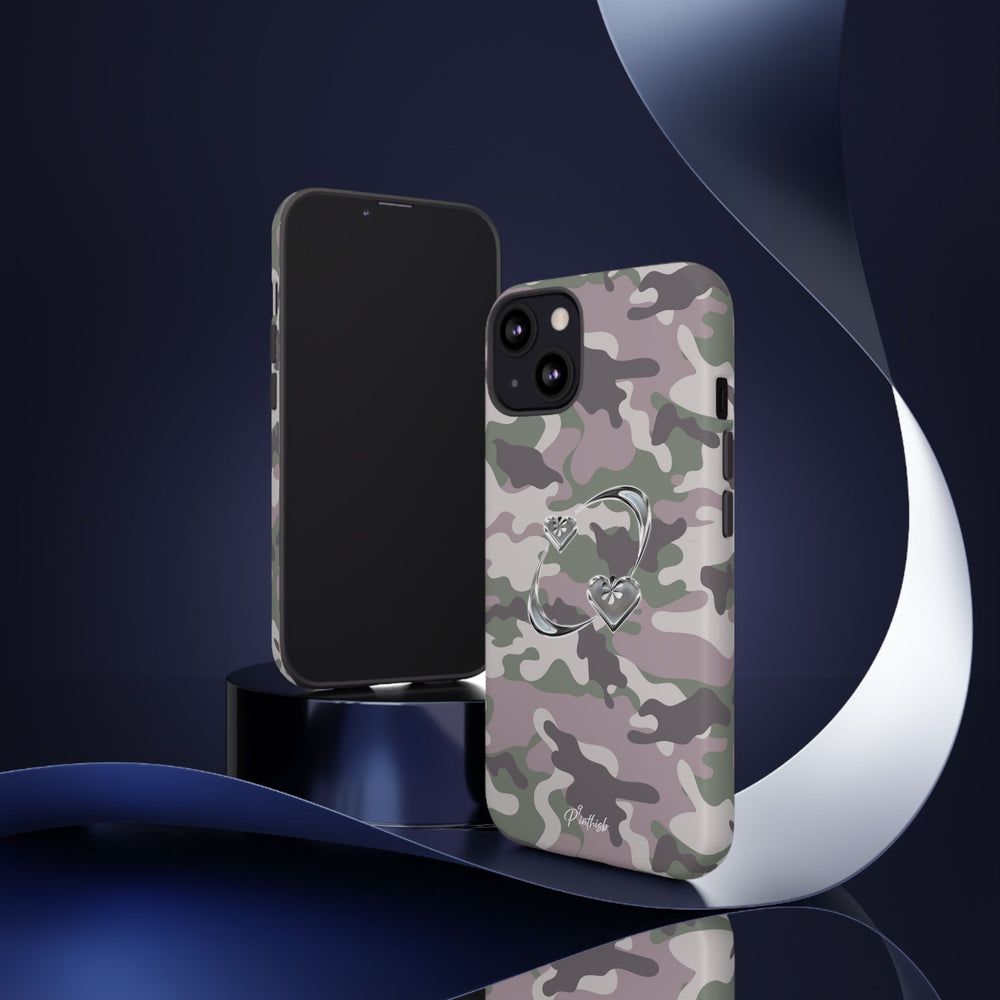 Camouflage Heart Tough Phone Case