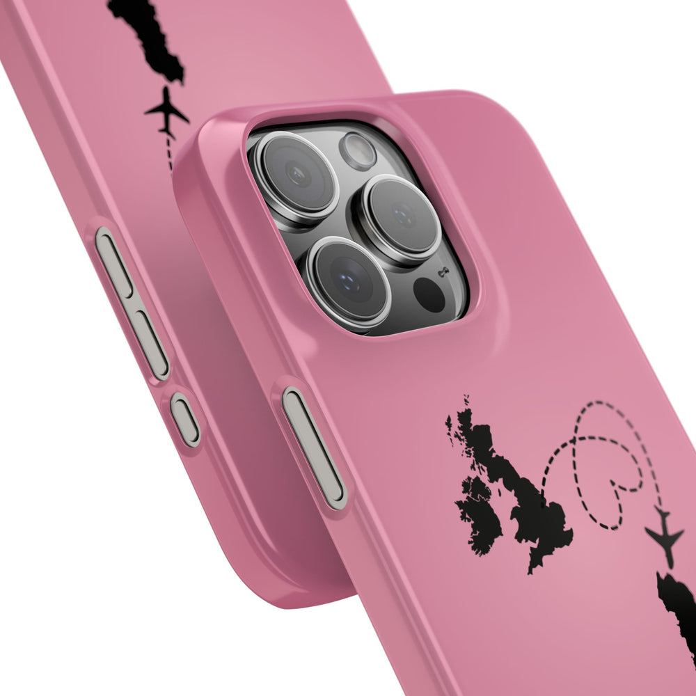 UK to Albania Pink Snap Phone Case