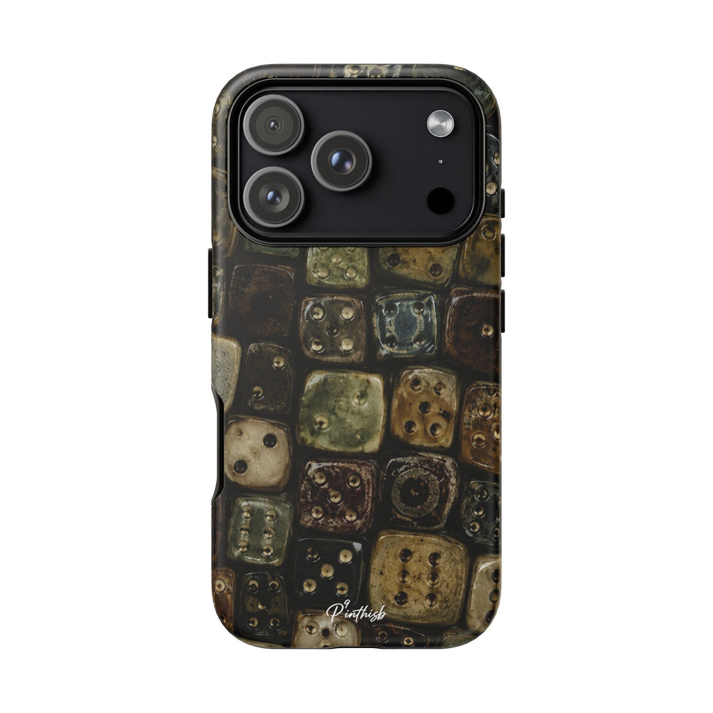 Vintage Dice Tile Phone Case