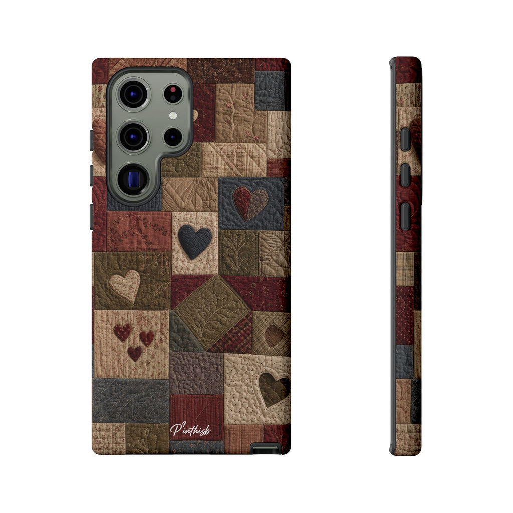 Patchwork Hearts Phone Case