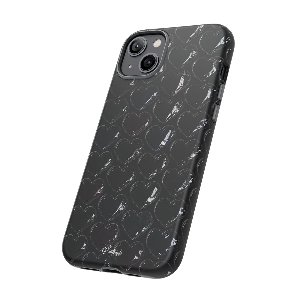 Black Pop Hearts Tough Case