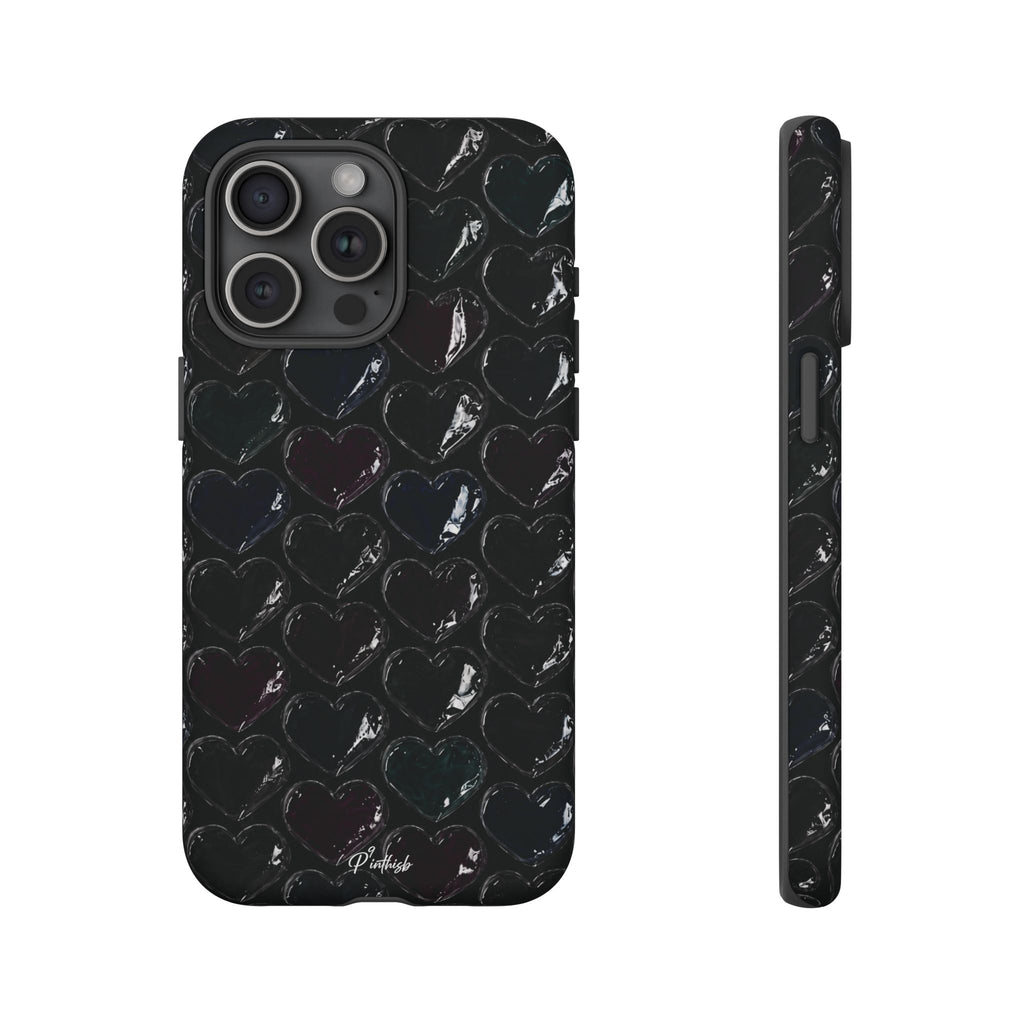 Black Pop Hearts Tough Case