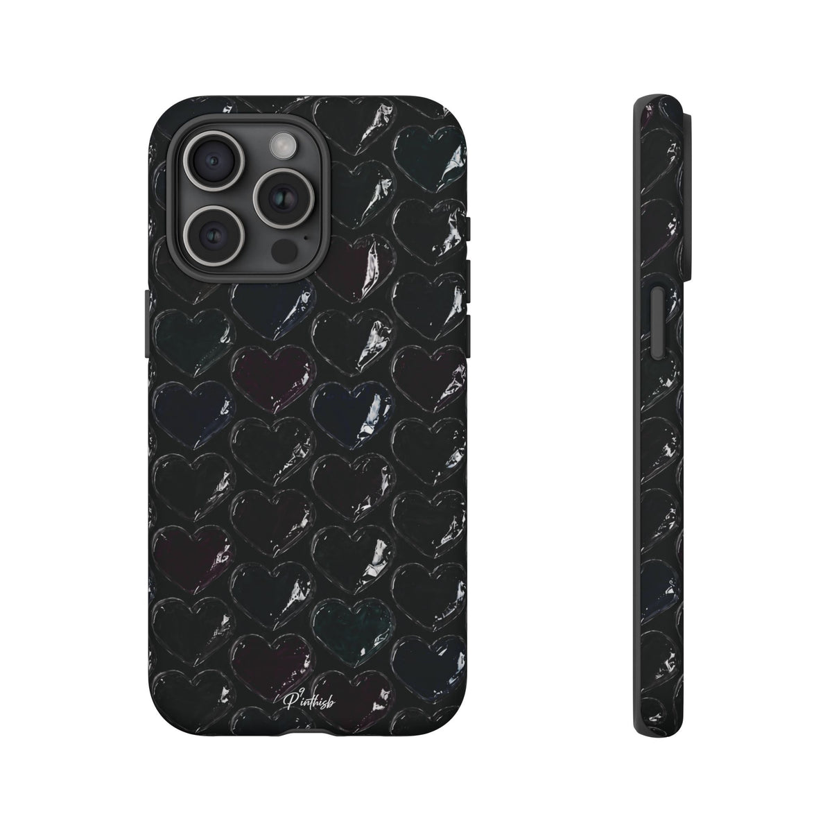 Black Pop Hearts Tough Case