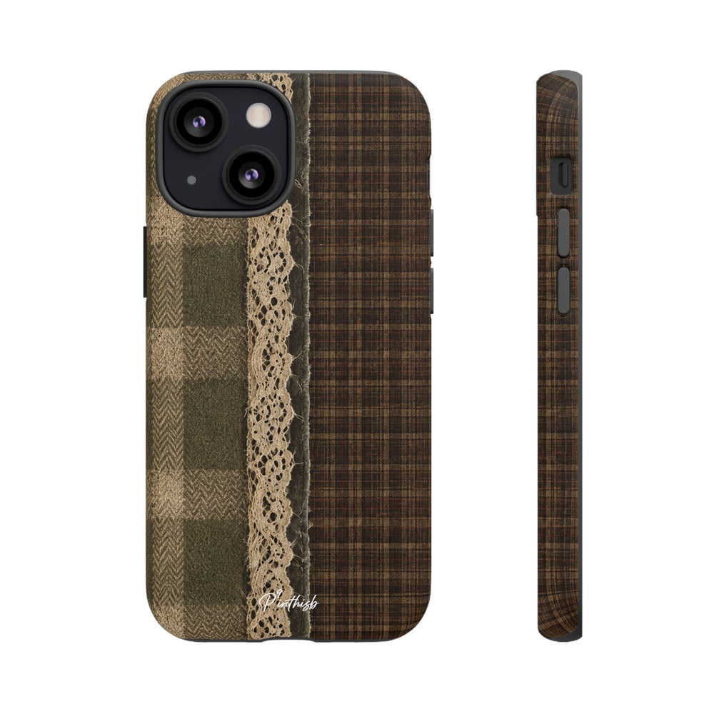 Plaid Lace Tough Phone Case