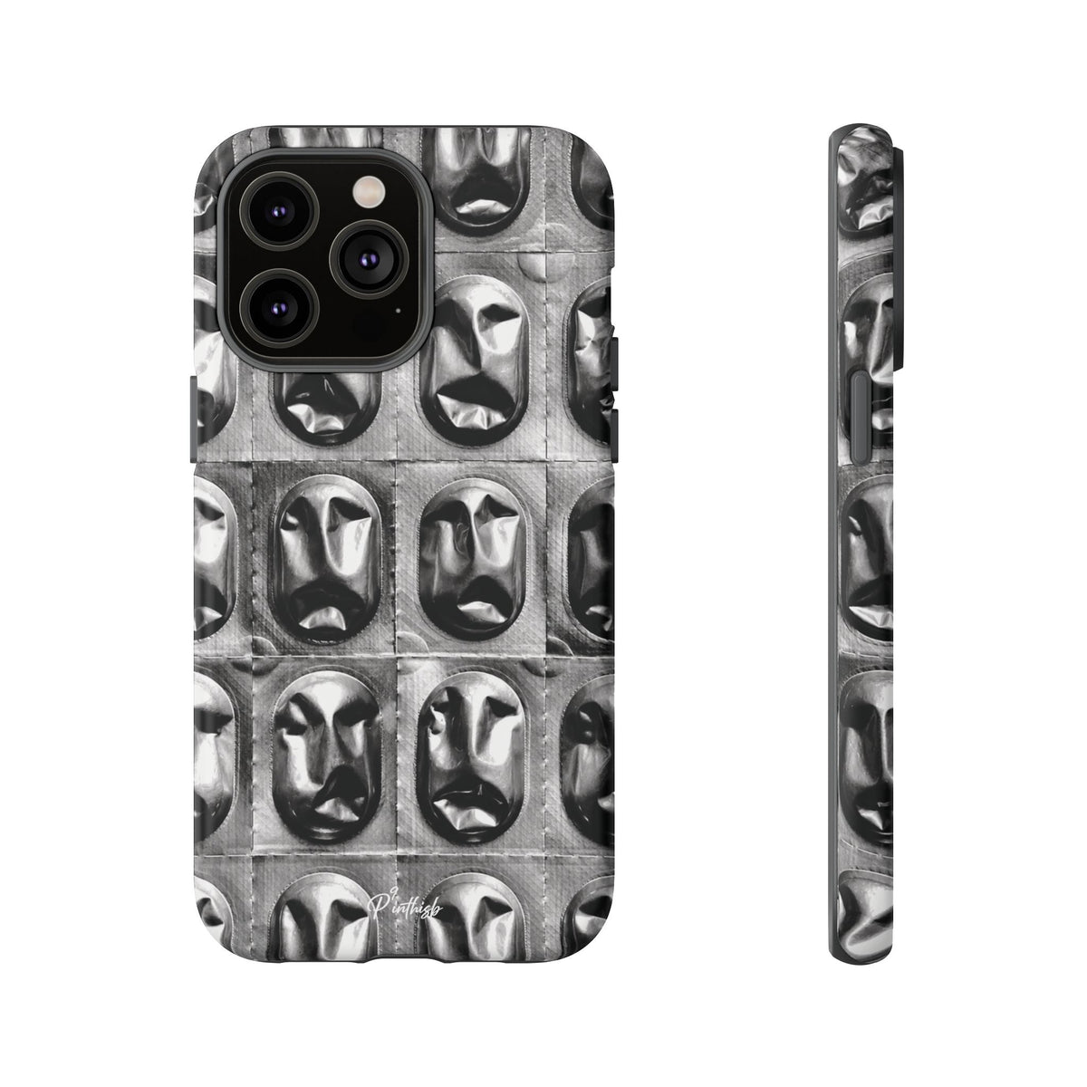Metallic Mask Grid Tough Case
