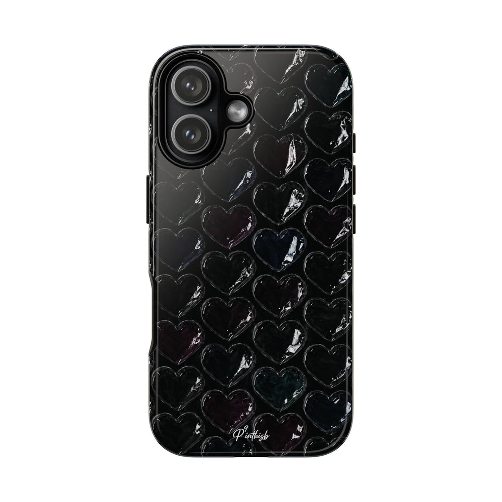 Black Pop Hearts Tough Case