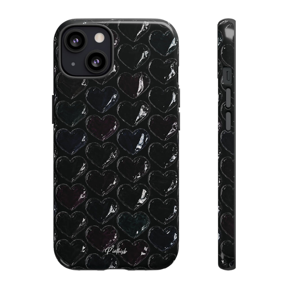 Black Pop Hearts Tough Case