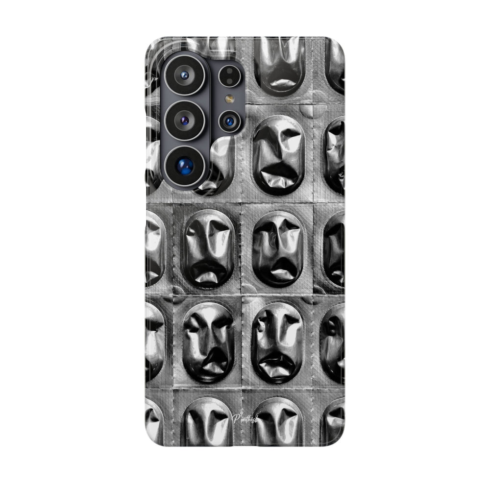 Metallic Mask Grid Snap Case