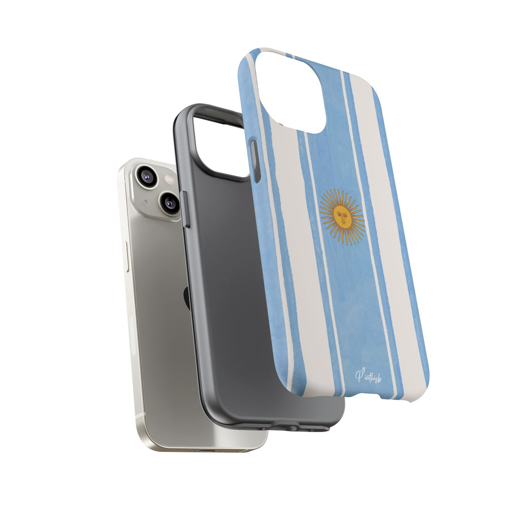 Argentina Flag Tough Phone Case – Blue White Striped Sun Protector