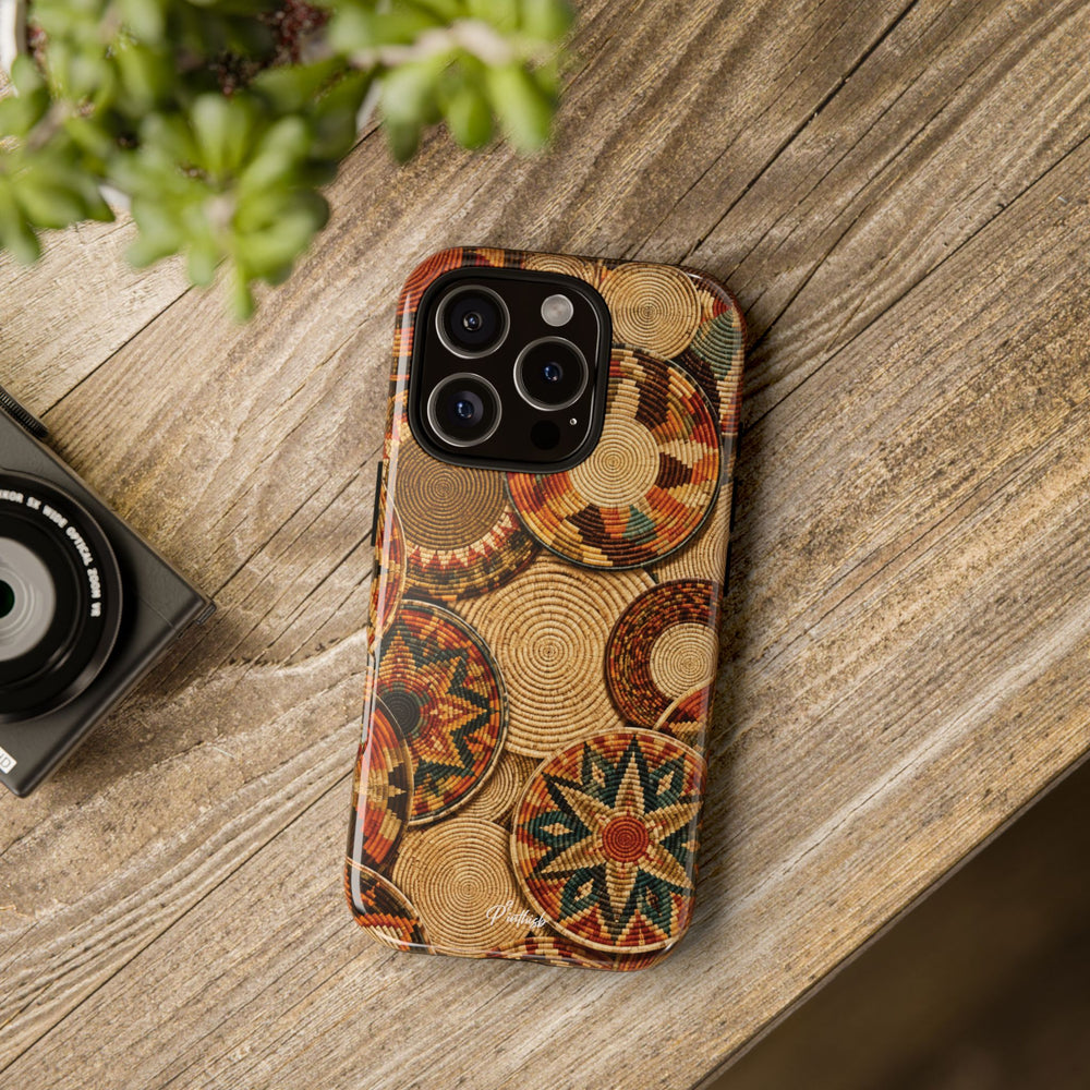 Bohemian Woven Basket Pattern Tough Case