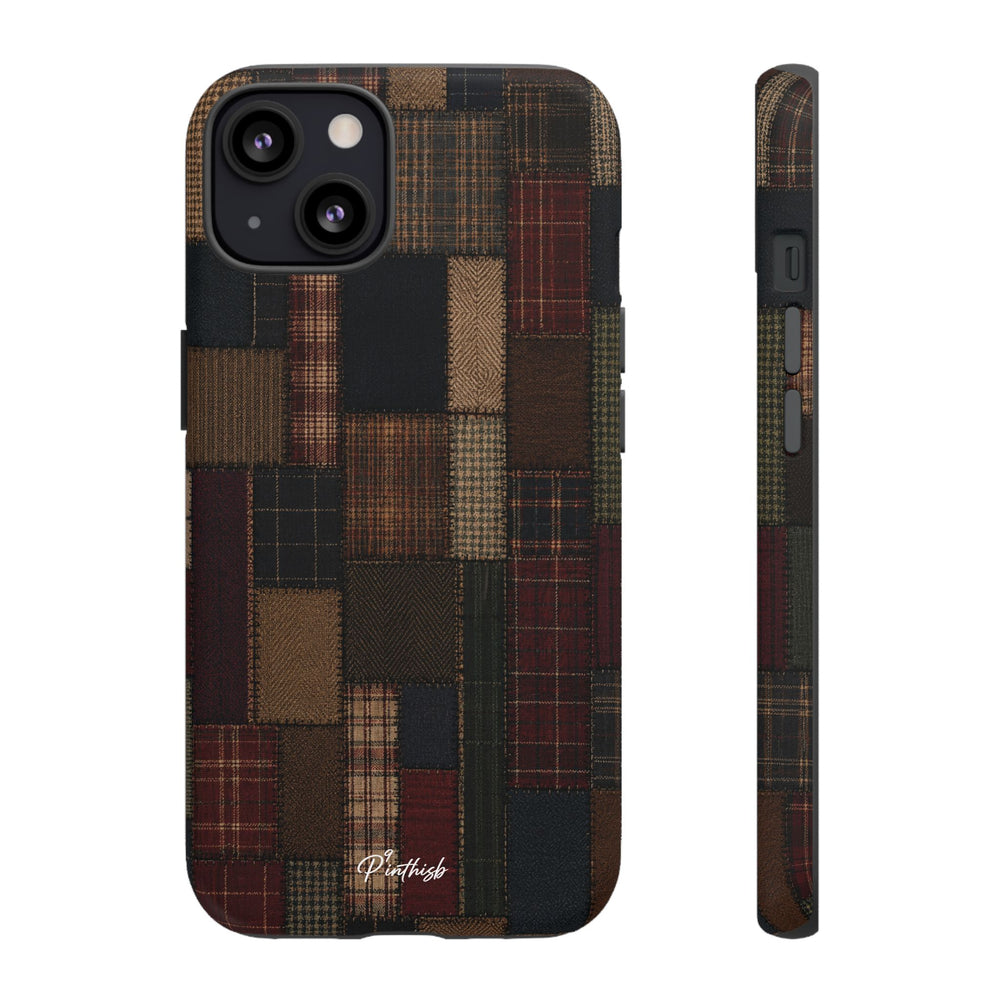Plaid Patchwork Tough Phone Case