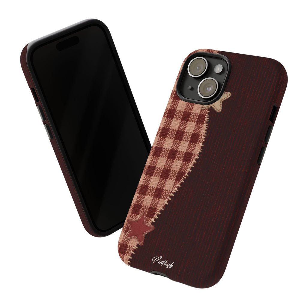Rustic Plaid Stars Phone Case