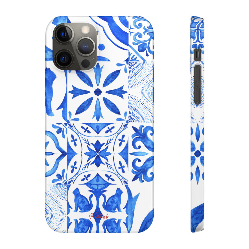 Blue Tile Pattern Snap Phone Case