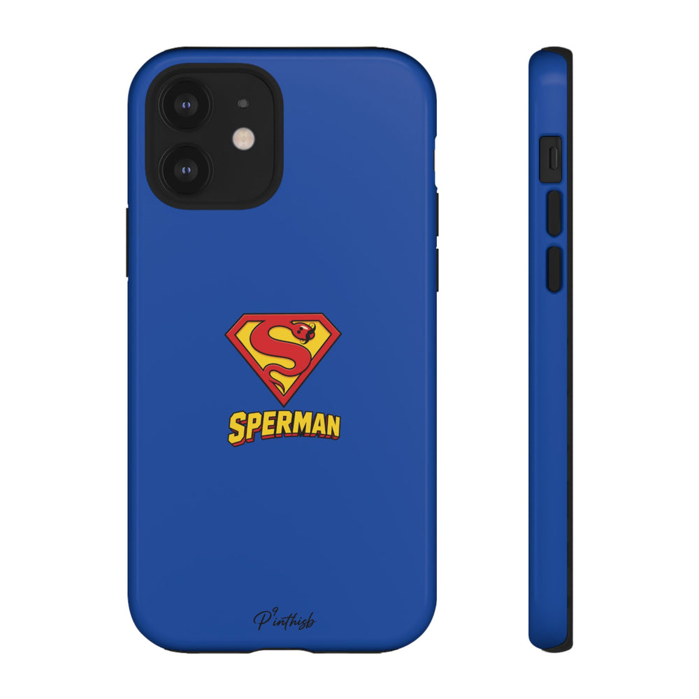 "SPERMAN" Parody Logo Tough Phone Case